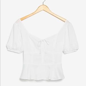 NWT Express Tie Front Empire Sean Peplum Top